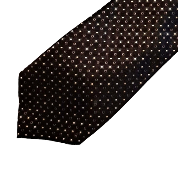 Calvin Klein Black Polka Dot Neck Tie - Picture 1 of 4